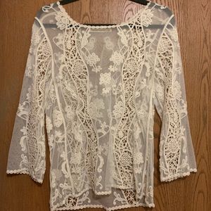 Lace Sheer Shirt Hippie Laundry
